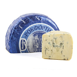 Сыр с голубой плесенью "Рокфорти" 55% круг ~2,5кг