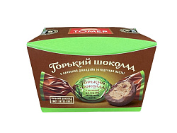 Конфеты горький шоколад с начинкой Джандуйя 150гр "Томер" 1*10