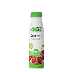 Йогурт питьевой Вишня-черешня-семена чиа 2,5% п/бут 300гр Fit.Line "Эконива" 1*6