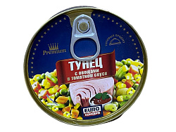 Тунец с овощами в томатном соусе ж/б ключ 230г ГОСТ "Евроконсерв" 1*24